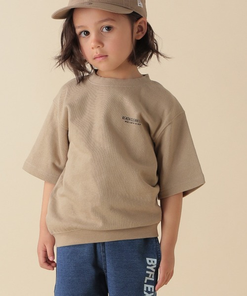 BAYFLOW(ベイフロー)の「【BEACH CLEAN CLUB(SURFRIDER)】5分袖フォトTee(KIDS)(Tシャツ/カットソー・キッズ・ベージュ/ホワイト/サックスブルー・XX-LARGE/SMALL/LARGE/X-LARGE/MEDIUM)」の9枚目の写真