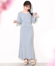 one after another NICE CLAUP | 前後２Wayニットセットアップ(ワンピース)