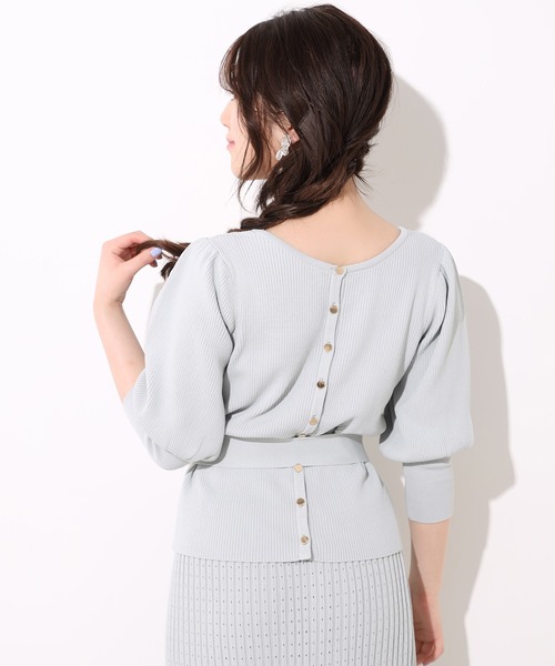 one after another NICE CLAUP（ワンアフターアナザーナイスクラップ）の「前後２Wayニットセットアップ（ワンピース・レディース・オフホワイト/サックスブルー/ブルー・FREE）」の21枚目の写真