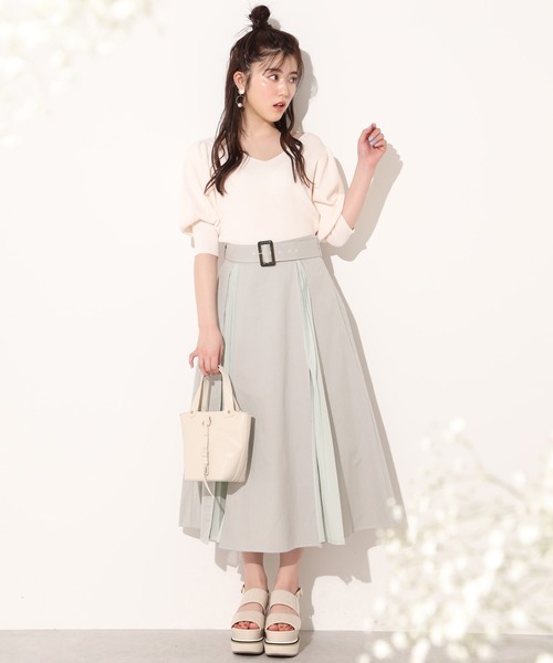 one after another NICE CLAUP（ワンアフターアナザーナイスクラップ）の「前後２Wayニットセットアップ（ワンピース・レディース・オフホワイト/サックスブルー/ブルー・FREE）」の20枚目の写真