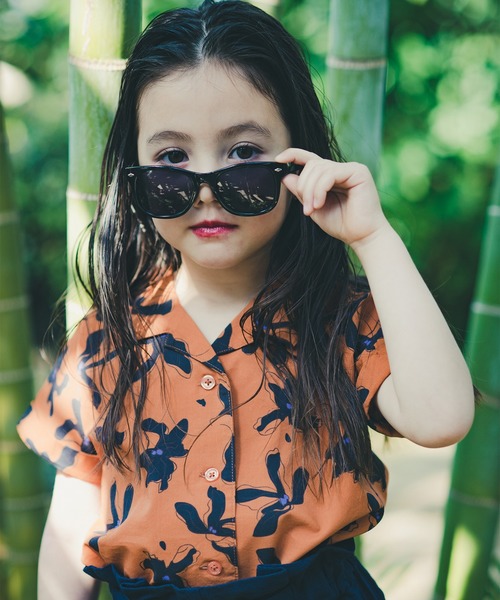 RADCHAP(ラッドチャップ)の「半袖開襟ブラウス(シャツ/ブラウス・キッズ・グリーン/オレンジ・90cm/150cm/100cm/110cm/140cm/130cm/120cm)」の2枚目の写真