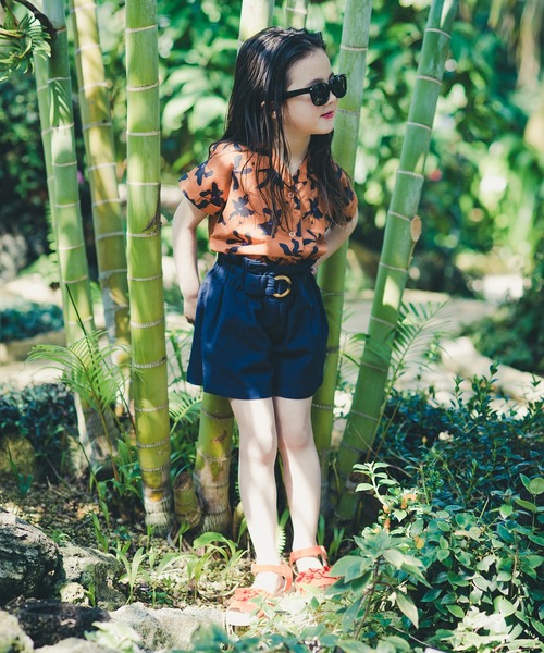 RADCHAP(ラッドチャップ)の「半袖開襟ブラウス(シャツ/ブラウス・キッズ・グリーン/オレンジ・90cm/150cm/100cm/110cm/140cm/130cm/120cm)」の3枚目の写真