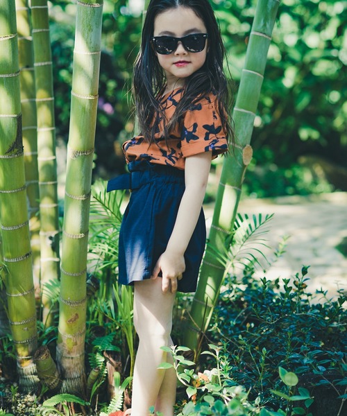 RADCHAP(ラッドチャップ)の「半袖開襟ブラウス(シャツ/ブラウス・キッズ・グリーン/オレンジ・90cm/150cm/100cm/110cm/140cm/130cm/120cm)」の4枚目の写真