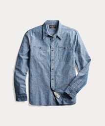 RRL（ダブル アール エル）の「インディゴ シャンブレー ワークシャツ