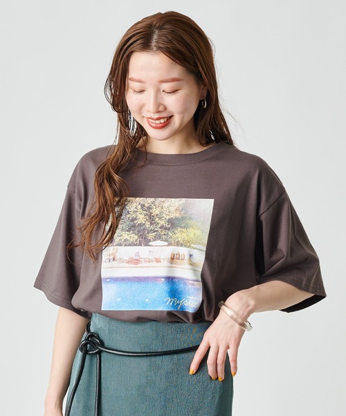 mystic(ミスティック)の「POOL Tシャツ(Tシャツ/カットソー・レディース・チャコールグレー/ベージュ/オフホワイト・FREE)」の13枚目の写真