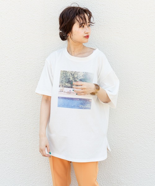 mystic(ミスティック)の「POOL Tシャツ(Tシャツ/カットソー・レディース・チャコールグレー/ベージュ/オフホワイト・FREE)」の19枚目の写真