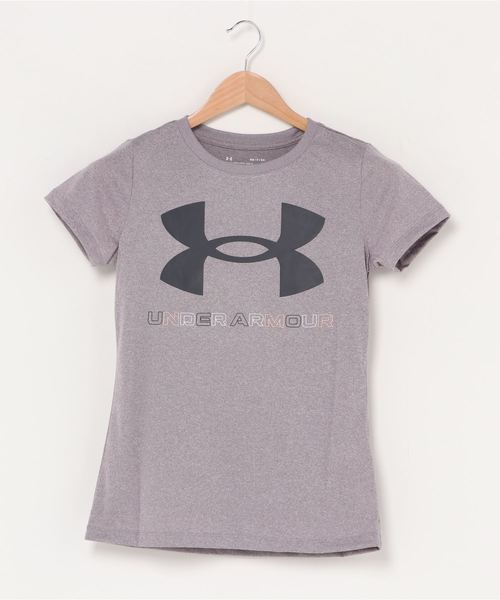 UNDER ARMOUR（アンダーアーマー）の「UAテック ビッグロゴ グラフィック Tシャツ(トレーニング/WOMEN)（Tシャツ/カットソー・レディース・ホワイト×ピンク/パープル系その他/ネイビー×ホワイト/ブラック×パープル・SM/LG/MD/XL）」の4枚目の写真
