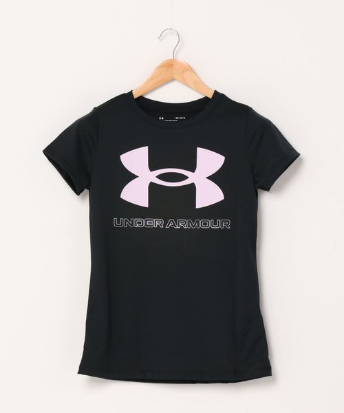 UNDER ARMOUR（アンダーアーマー）の「UAテック ビッグロゴ グラフィック Tシャツ(トレーニング/WOMEN)（Tシャツ/カットソー・レディース・ホワイト×ピンク/パープル系その他/ネイビー×ホワイト/ブラック×パープル・SM/LG/MD/XL）」の3枚目の写真