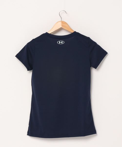 UNDER ARMOUR（アンダーアーマー）の「UAテック ビッグロゴ グラフィック Tシャツ(トレーニング/WOMEN)（Tシャツ/カットソー・レディース・ホワイト×ピンク/パープル系その他/ネイビー×ホワイト/ブラック×パープル・SM/LG/MD/XL）」の7枚目の写真