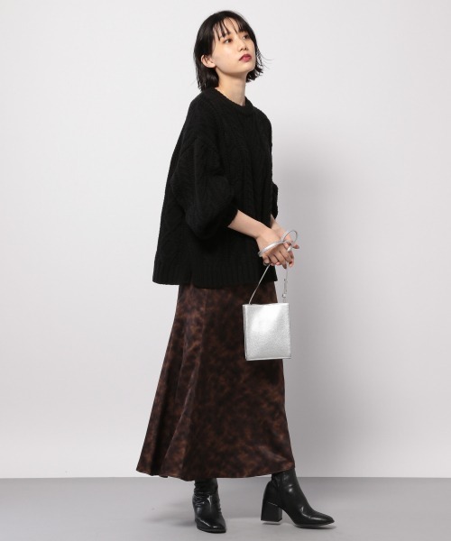 PAGEBOY（ページボーイ）の「ケーブルクルーネックプルオーバー 【ローゲージニット】（ニット/セーター・レディース・ブラック/オフホワイト/モカ/レッド系その他・FREE）」の5枚目の写真