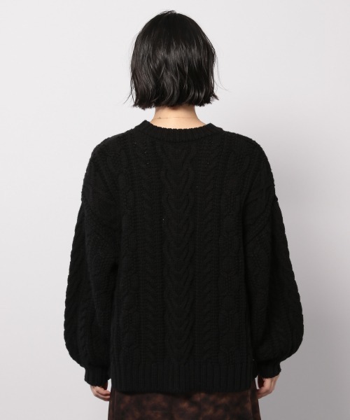 PAGEBOY（ページボーイ）の「ケーブルクルーネックプルオーバー 【ローゲージニット】（ニット/セーター・レディース・ブラック/オフホワイト/モカ/レッド系その他・FREE）」の15枚目の写真