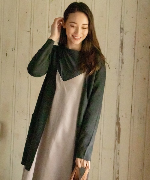 ikka（イッカ）の「制菌加工ボートネックTシャツ（Tシャツ/カットソー・レディース・チャコールグレー/スカイブルー/オフホワイト・M/L）」の16枚目の写真