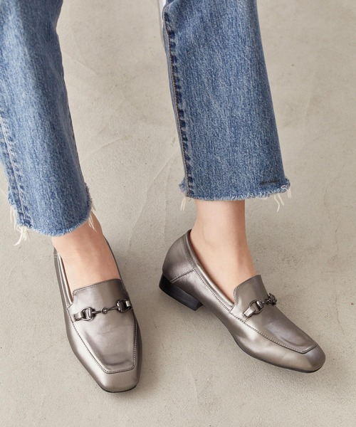 EVOL（イーボル）の「【EVOL】ソフトスクエアビットローファーIQ9498（ローファー・レディース・ブラック/シルバー/アイボリー/ブラック系その他・22.5cm/23.5cm/24.5cm/23.0cm/24.0cm/25.0cm）」の6枚目の写真