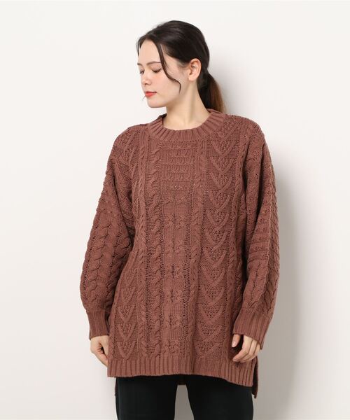 rps（アールピーエス）の「アクリル柄編みニットチュニック（ニット/セーター・レディース・ピンク/ブルー/グレイッシュベージュ・M）」の15枚目の写真