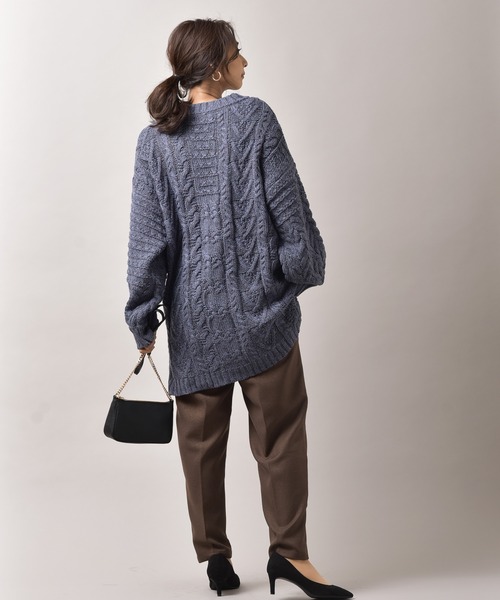 rps（アールピーエス）の「アクリル柄編みニットチュニック（ニット/セーター・レディース・ピンク/ブルー/グレイッシュベージュ・M）」の12枚目の写真