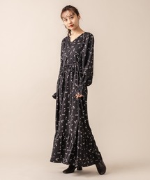 mline | [mline]花柄ティアードワンピース(ワンピース)
