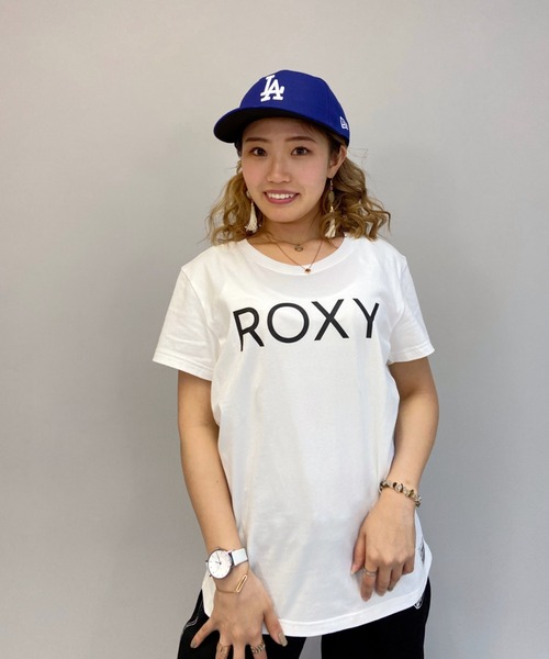 ROXY(ロキシー)の「ROXY/ロキシー ロゴ無地Tシャツ RST211071(Tシャツ/カットソー・レディース・ブラック/ブラウン/ホワイト・S/L/M)」の2枚目の写真