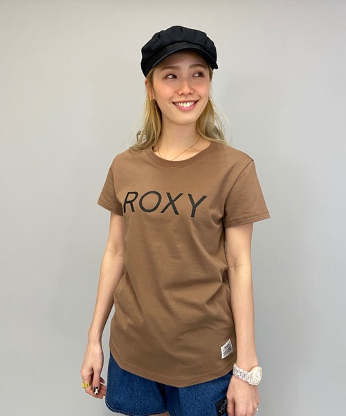 ROXY(ロキシー)の「ROXY/ロキシー ロゴ無地Tシャツ RST211071(Tシャツ/カットソー・レディース・ブラック/ブラウン/ホワイト・S/L/M)」の6枚目の写真