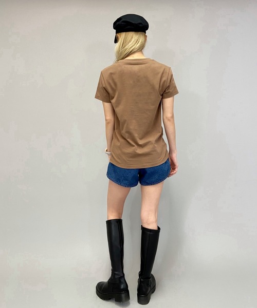 ROXY(ロキシー)の「ROXY/ロキシー ロゴ無地Tシャツ RST211071(Tシャツ/カットソー・レディース・ブラック/ブラウン/ホワイト・S/L/M)」の11枚目の写真