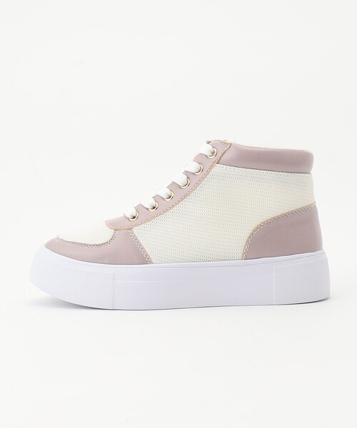 Feroux（フェルゥ）の「バイカラーハイカット スニーカー（スニーカー・レディース・ベージュ系/ライラック系・MEDIUM/SMALL/LARGE）」の7枚目の写真