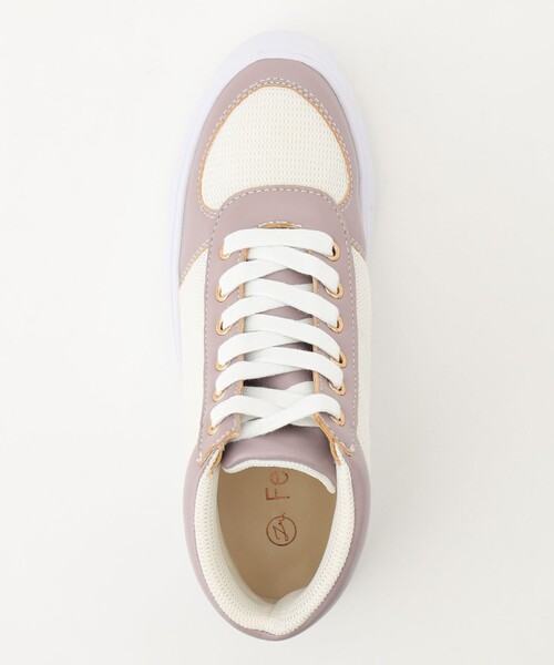 Feroux（フェルゥ）の「バイカラーハイカット スニーカー（スニーカー・レディース・ベージュ系/ライラック系・MEDIUM/SMALL/LARGE）」の5枚目の写真