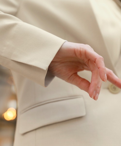 PourVous（プールヴー）の「セットアップパンツフォーマルハイウエスト喪服＆卒業式ノーカラージャケット多機能セレモニースーツ 七五三 ママ 入園式 卒園式 母親 40代 30代 入学式 母（スーツセット・レディース・ライトグレー/ネイビー/レンガ・M/L）」の17枚目の写真