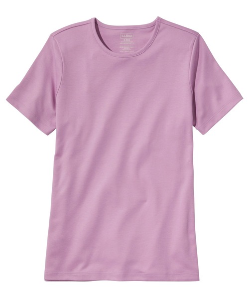 L.L.Bean(エルエルビーン)の「ピマ・コットン・ティ、半袖 クルーネック 米国フィット・レギュラー(Tシャツ/カットソー・レディース・ホワイト/ダークネイビー/ブラック/ブルー/パープル/ダークパープル・SMALL/MEDIUM/LARGE/X-SMALL)」の5枚目の写真