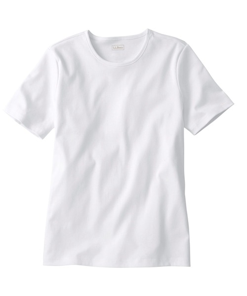 L.L.Bean(エルエルビーン)の「ピマ・コットン・ティ、半袖 クルーネック 米国フィット・レギュラー(Tシャツ/カットソー・レディース・ホワイト/ダークネイビー/ブラック/ブルー/パープル/ダークパープル・SMALL/MEDIUM/LARGE/X-SMALL)」の7枚目の写真