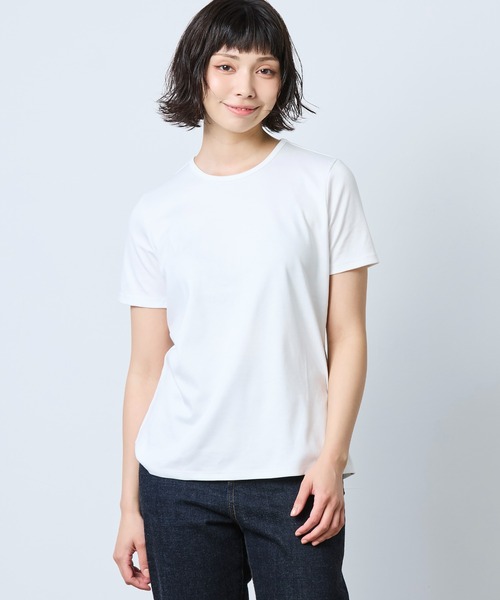 L.L.Bean(エルエルビーン)の「ピマ・コットン・ティ、半袖 クルーネック 米国フィット・レギュラー(Tシャツ/カットソー・レディース・ホワイト/ダークネイビー/ブラック/ブルー/パープル/ダークパープル・SMALL/MEDIUM/LARGE/X-SMALL)」の13枚目の写真