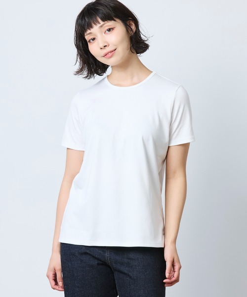 L.L.Bean(エルエルビーン)の「ピマ・コットン・ティ、半袖 クルーネック 米国フィット・レギュラー(Tシャツ/カットソー・レディース・ホワイト/ダークネイビー/ブラック/ブルー/パープル/ダークパープル・SMALL/MEDIUM/LARGE/X-SMALL)」の15枚目の写真