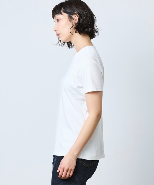 L.L.Bean(エルエルビーン)の「ピマ・コットン・ティ、半袖 クルーネック 米国フィット・レギュラー(Tシャツ/カットソー・レディース・ホワイト/ダークネイビー/ブラック/ブルー/パープル/ダークパープル・SMALL/MEDIUM/LARGE/X-SMALL)」の17枚目の写真
