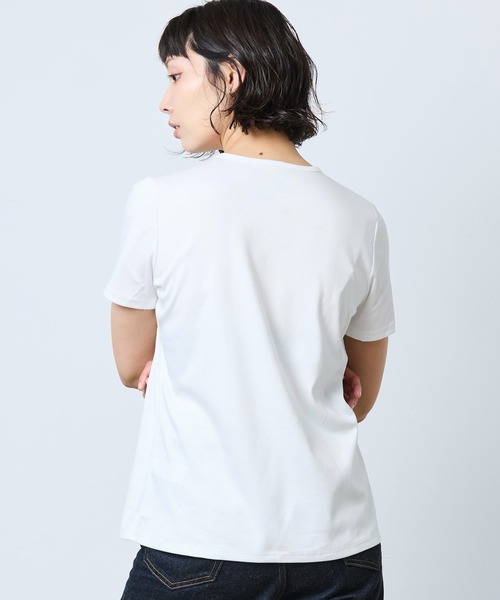L.L.Bean(エルエルビーン)の「ピマ・コットン・ティ、半袖 クルーネック 米国フィット・レギュラー(Tシャツ/カットソー・レディース・ホワイト/ダークネイビー/ブラック/ブルー/パープル/ダークパープル・SMALL/MEDIUM/LARGE/X-SMALL)」の18枚目の写真