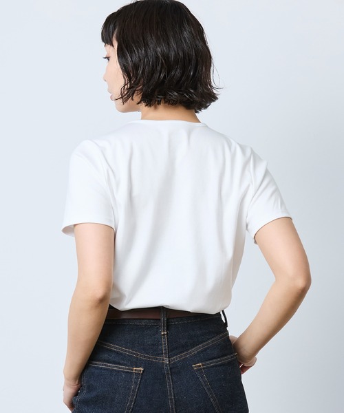 L.L.Bean(エルエルビーン)の「ピマ・コットン・ティ、半袖 クルーネック 米国フィット・レギュラー(Tシャツ/カットソー・レディース・ホワイト/ダークネイビー/ブラック/ブルー/パープル/ダークパープル・SMALL/MEDIUM/LARGE/X-SMALL)」の21枚目の写真
