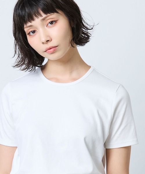 L.L.Bean(エルエルビーン)の「ピマ・コットン・ティ、半袖 クルーネック 米国フィット・レギュラー(Tシャツ/カットソー・レディース・ホワイト/ダークネイビー/ブラック/ブルー/パープル/ダークパープル・SMALL/MEDIUM/LARGE/X-SMALL)」の16枚目の写真