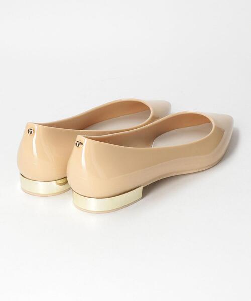 TEMPERATE（テンパレイト）の「＜TEMPERATE＞ポインテッド メタルヒール レインパンプス（レインシューズ・レディース・ブラック/ベージュ・38/39/36/37）」の4枚目の写真