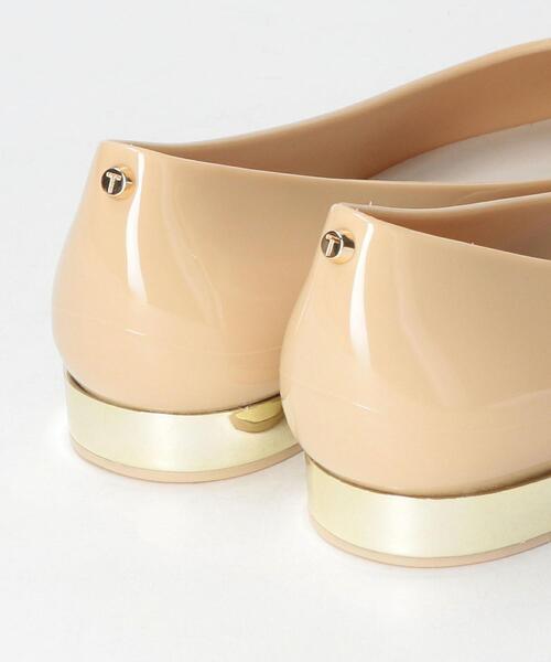 TEMPERATE（テンパレイト）の「＜TEMPERATE＞ポインテッド メタルヒール レインパンプス（レインシューズ・レディース・ブラック/ベージュ・38/39/36/37）」の5枚目の写真