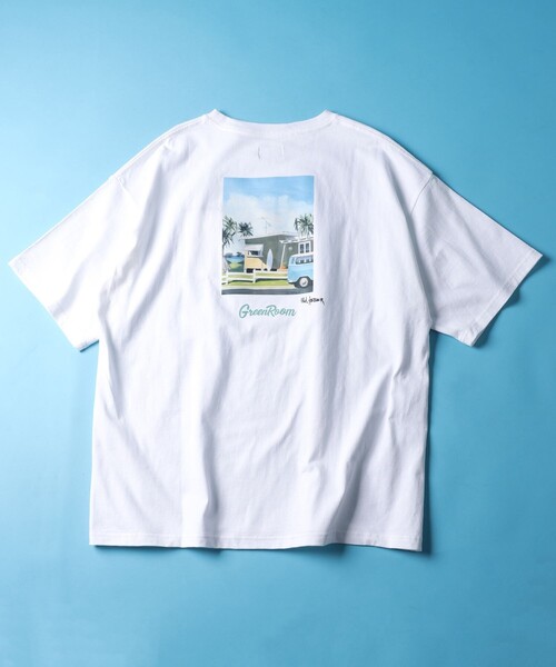FREAK'S STORE（フリークスストア）の「WEB限定 GREENROOM×FREAK'S STORE/グリーンルーム 別注 PAUL HARBOUR バックプリントTシャツ（Tシャツ/カットソー・メンズ・ブラック/サックスブルー/ホワイト/ベージュ・MEDIUM/SMALL/LARGE）」の2枚目の写真