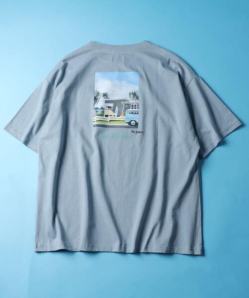 FREAK'S STORE（フリークスストア）の「WEB限定 GREENROOM×FREAK'S STORE/グリーンルーム 別注 PAUL HARBOUR バックプリントTシャツ（Tシャツ/カットソー・メンズ・ブラック/サックスブルー/ホワイト/ベージュ・MEDIUM/SMALL/LARGE）」の4枚目の写真