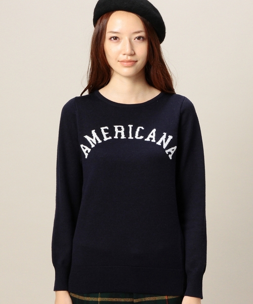 ニット セーター インターシャニットプルオーバー レディース