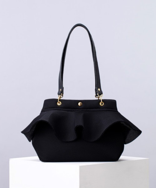 美品 gMbD. Ruffle Tote Big ブラック Ruffle tote Big | gMbD.good morning beautifulday