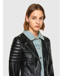 DIESEL（ディーゼル）の「レディース レザージャケット デニム