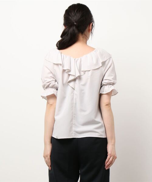 PROPORTION BODY DRESSING(プロポーションボディドレッシング)の「ラッフルブラウス / 1211110510(シャツ/ブラウス・レディース・グレー/ブルー系その他・FREE)」の4枚目の写真