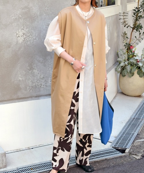 Marient（マリエント）の「コットンパイピングトレンチジレ（ベスト・レディース・ベージュ/モカ・FREE）」の18枚目の写真