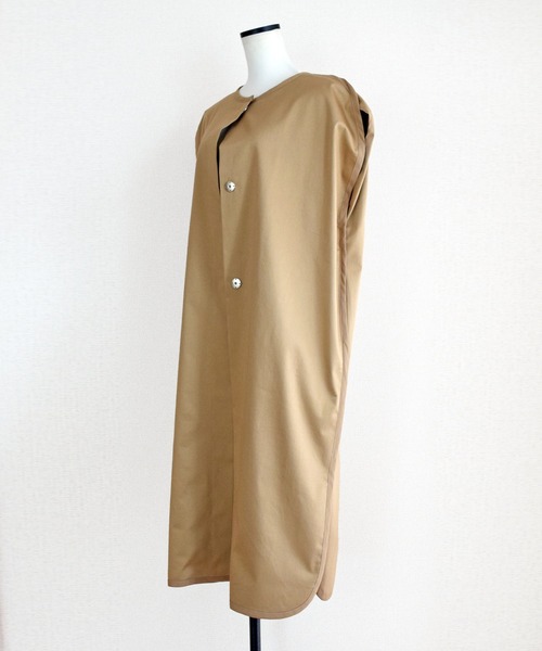 Marient（マリエント）の「コットンパイピングトレンチジレ（ベスト・レディース・ベージュ/モカ・FREE）」の10枚目の写真