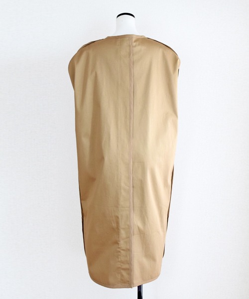 Marient（マリエント）の「コットンパイピングトレンチジレ（ベスト・レディース・ベージュ/モカ・FREE）」の7枚目の写真