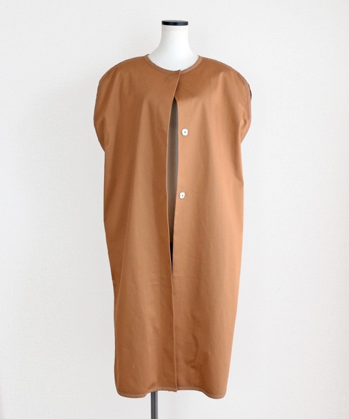 Marient（マリエント）の「コットンパイピングトレンチジレ（ベスト・レディース・ベージュ/モカ・FREE）」の14枚目の写真