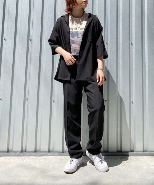 PBLIM（ページボーイリム）の「【PAGEBOYLIM】テーパードスラックス（スラックス・レディース・ブラック/サックスブルー・MEDIUM/LARGE）」の5枚目の写真