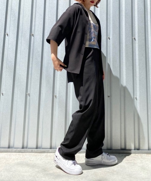 PBLIM（ページボーイリム）の「【PAGEBOYLIM】テーパードスラックス（スラックス・レディース・ブラック/サックスブルー・MEDIUM/LARGE）」の7枚目の写真