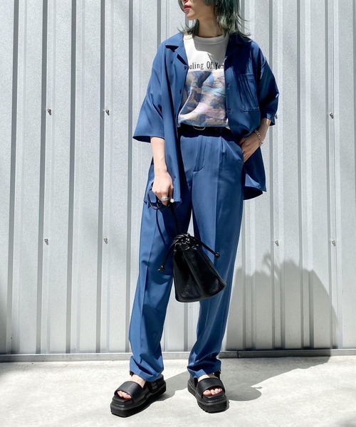 PBLIM（ページボーイリム）の「【PAGEBOYLIM】テーパードスラックス（スラックス・レディース・ブラック/サックスブルー・MEDIUM/LARGE）」の14枚目の写真