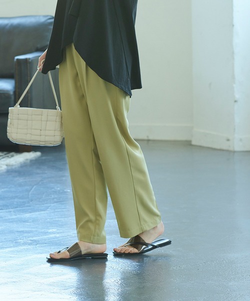 titivate（ティティベイト）の「ｾﾝﾀｰﾌﾟﾚｽｼﾞｮｰｾﾞｯﾄﾜｲﾄﾞﾊﾟﾝﾂ（その他パンツ・レディース・イエロー/ライトグリーン/ラベンダー/ブラック・S/M/L）」の7枚目の写真